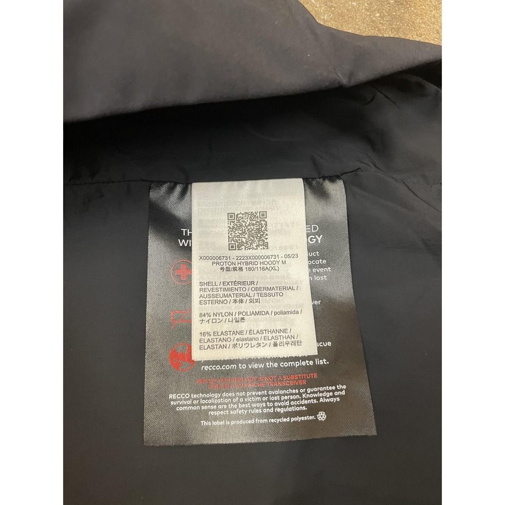 Arc'teryx‎ Jacket Mens XL Black Proton Hybrid Hoody Gore-Tex Infinium Softshell - Picture 11 of 16